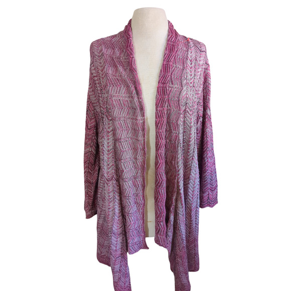 Petite Large Christopher & Banks purple knit women's cardigan top #20 - Picture 1 of 6